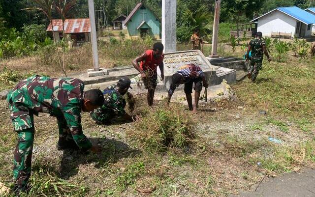 Karya Bakti, Satgas Yonif 310/KK, Gereja Santo Petrus, Kampung Yuanda, Papua