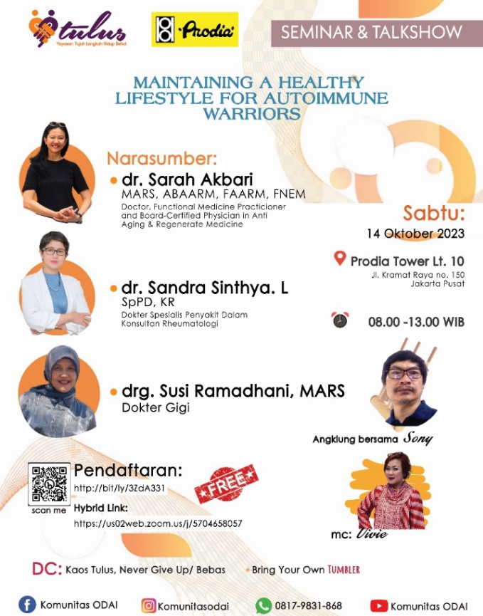 Penyakit Autoimun, Pengobatan Autoimun, Yayasan Tulus, Prodia, Seminar Kesehatan